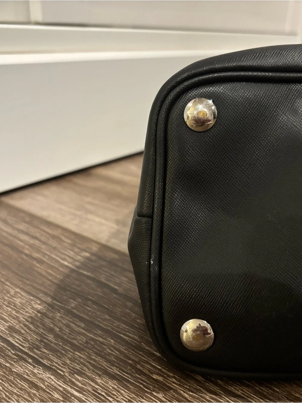 Saffiano leather dome satchel from the Coach Peyton collection